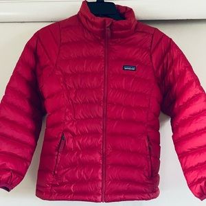 Patagonia down jacket pink coat kids sz XL